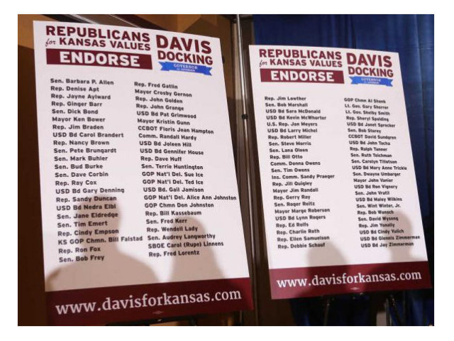 Kansas Republicans Back Davis In Governor’s Race