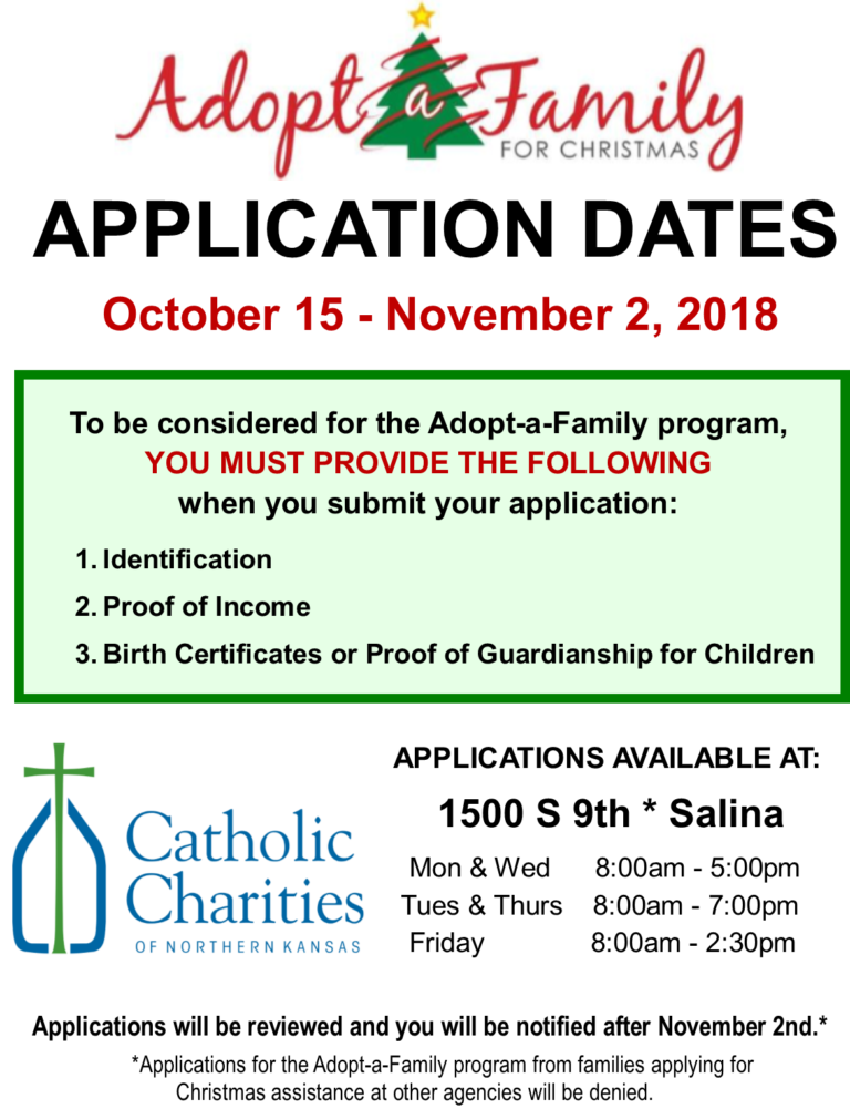 Application Deadline Nears for “Adopt a Family” for Christmas