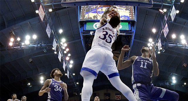 Men's Kansas Jayhawks #2 Christian Braun White Sunflower Showdown