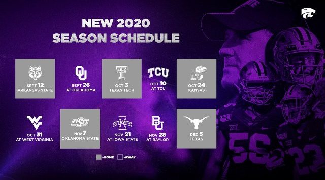 K-State, Big 12 Announces Updated 2020 Football Schedule