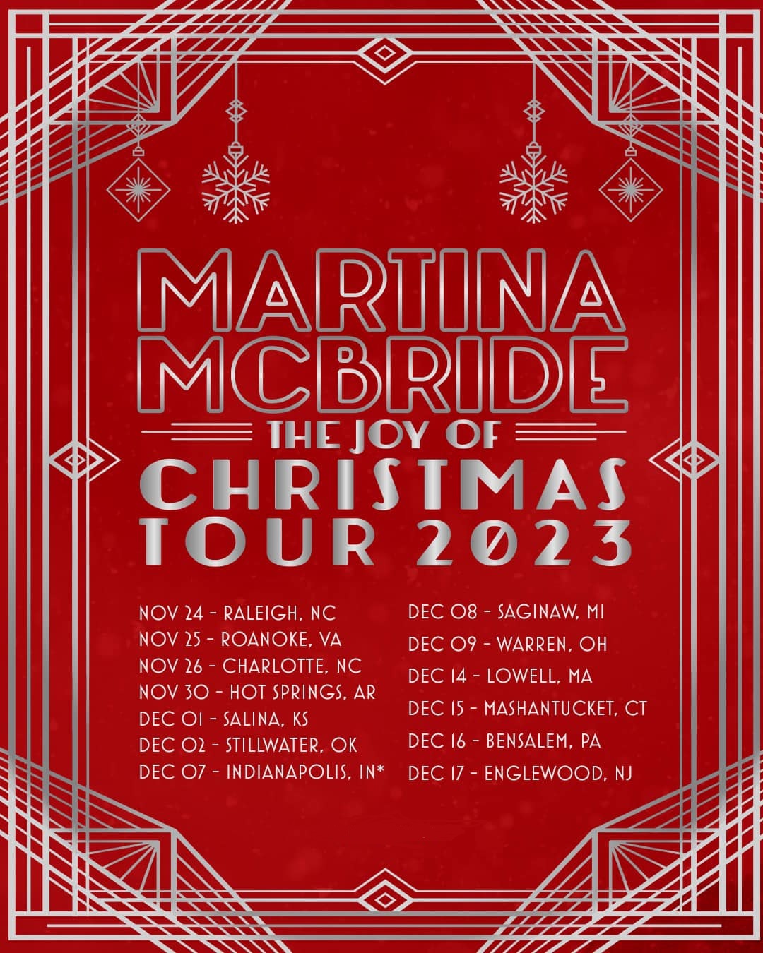 Martina McBride Christmas Show Coming to Salina